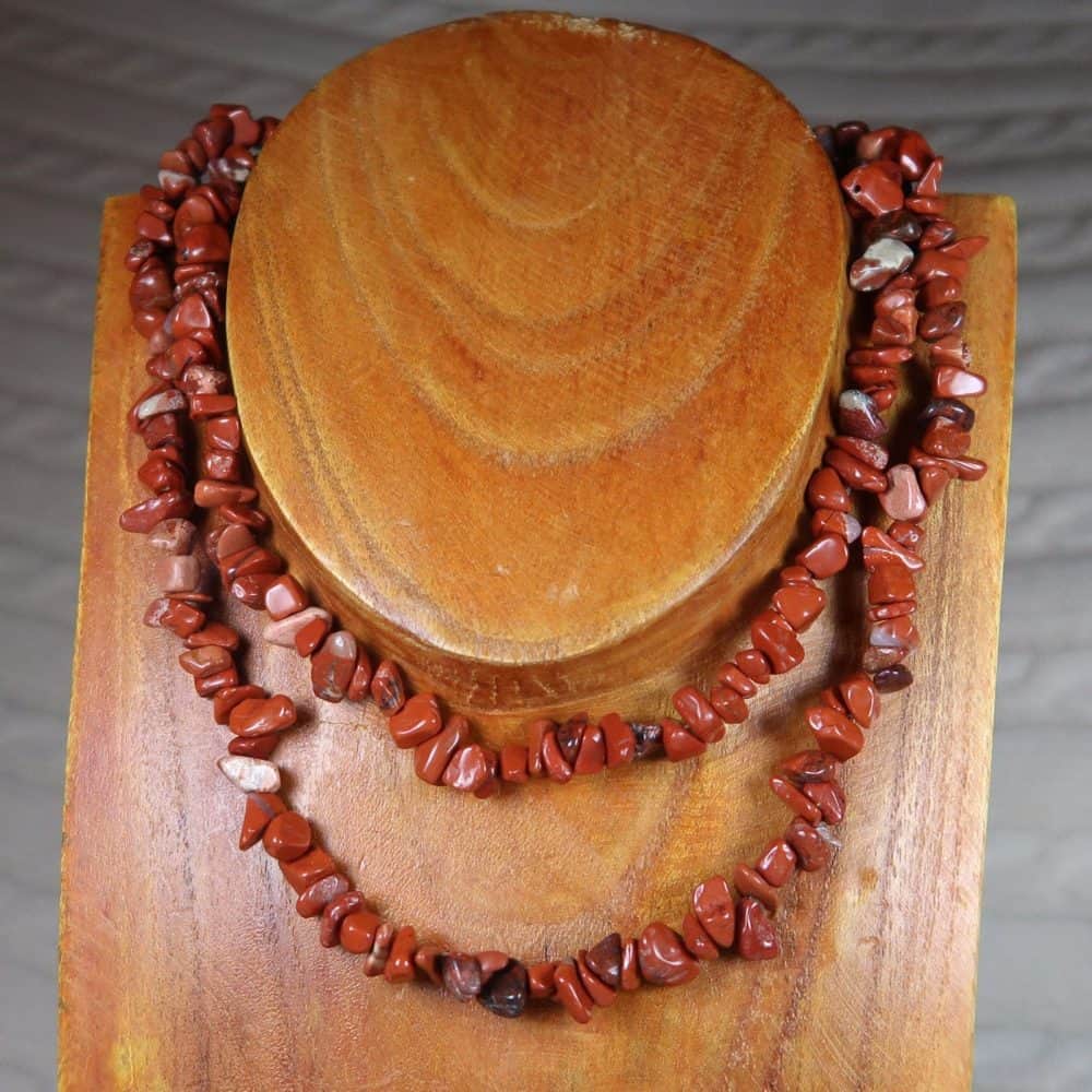 red jasper chip bead necklaces