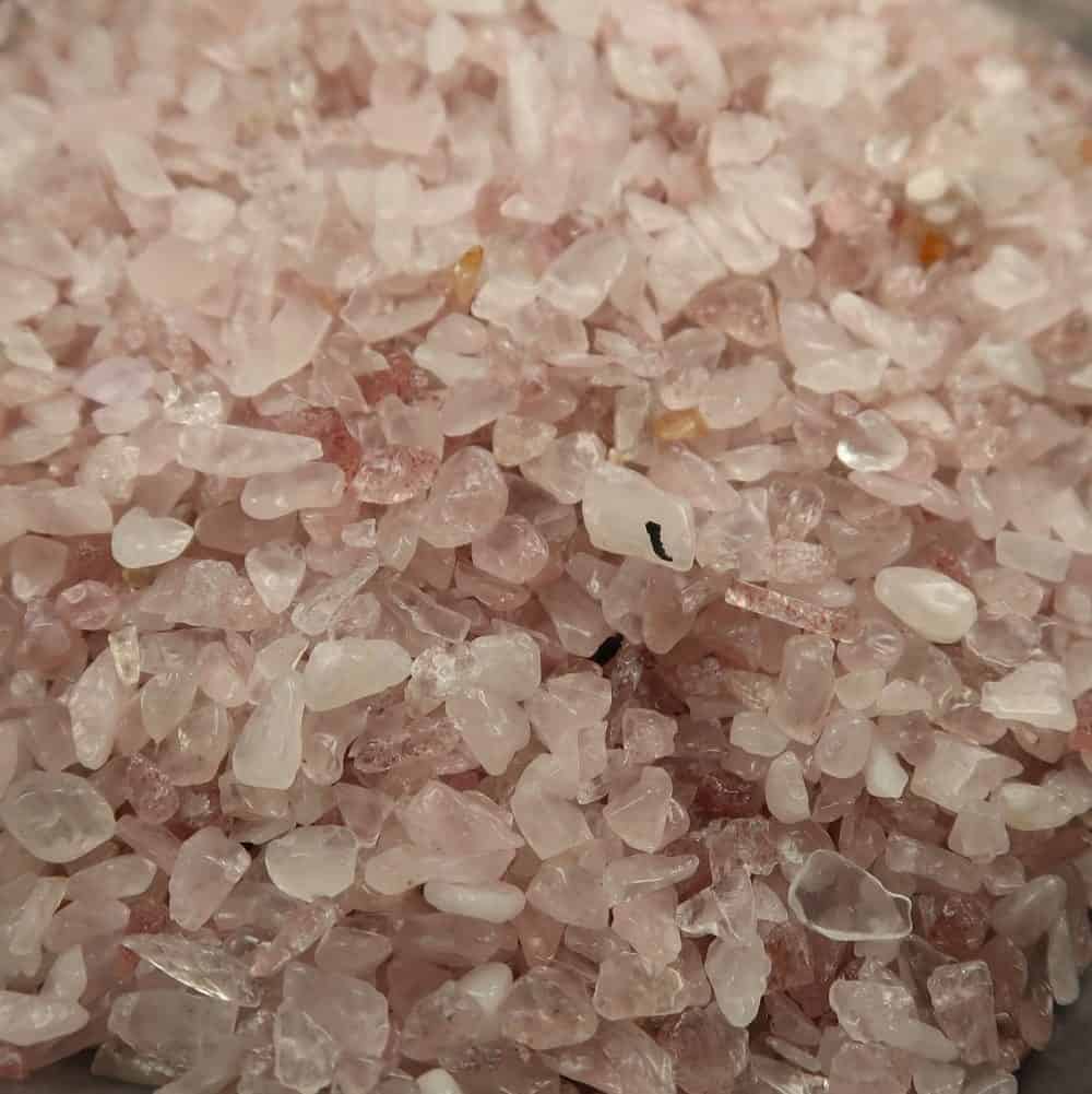 rose quartz tumblechips gemstone confetti polished gem chips
