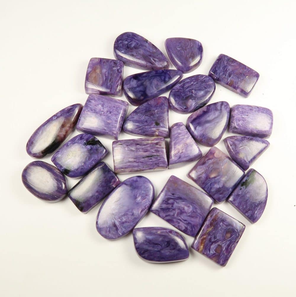 purple chaorite cabochon parcels for jewellery making