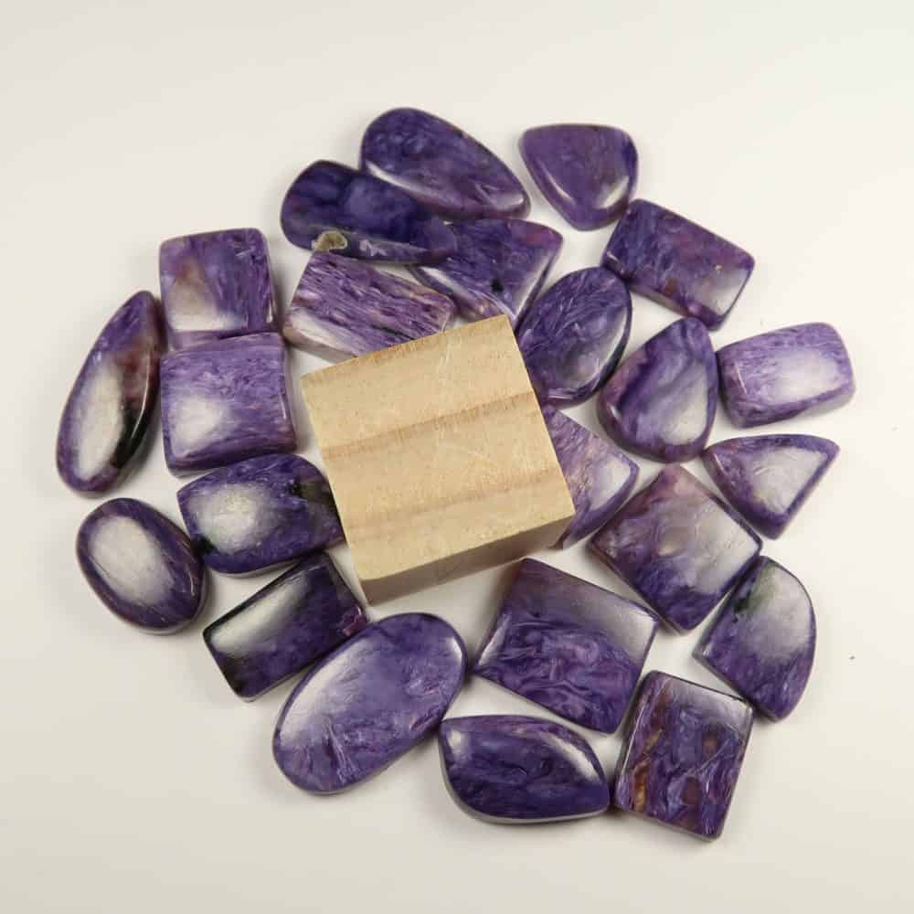 purple chaorite cabochon parcels for jewellery making 2