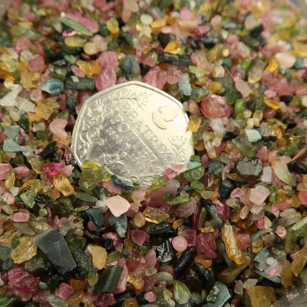 tourmaline tumblechips gemstone confetti polished gem chips
