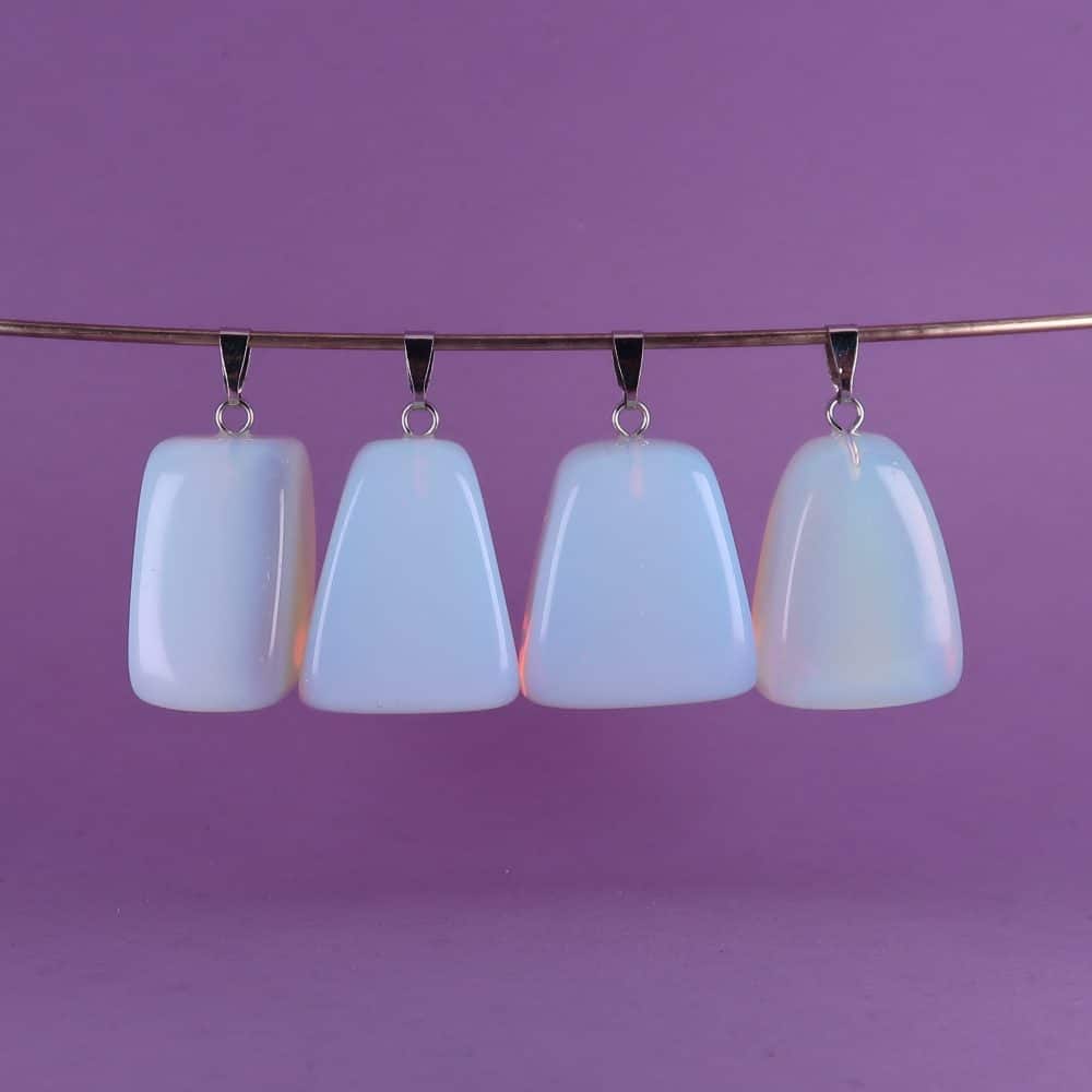opalite glass pendants