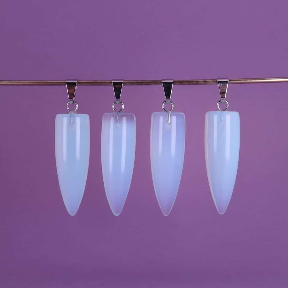 opalite glass pendants