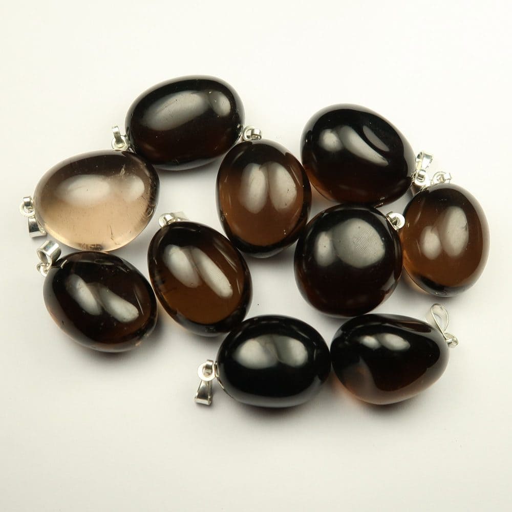 smoky quartz pendants for jewellery making