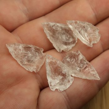 quartz arrowheads (rock crystal)