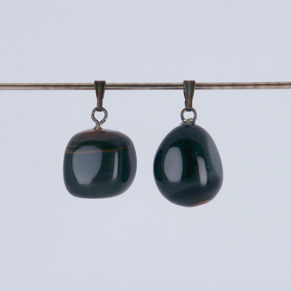 tigers eye pendants (blue)