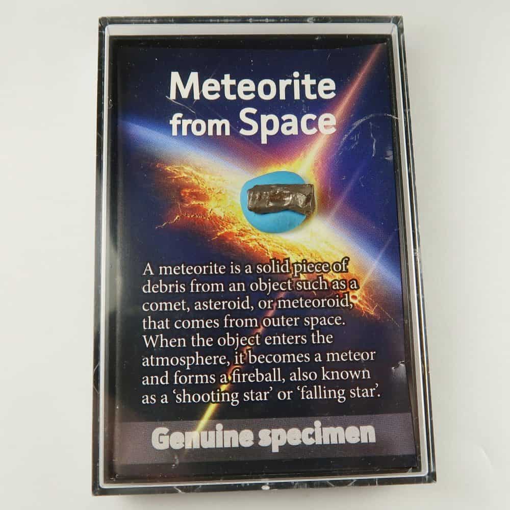 campo del cielo meteorite specimen in 'story box'