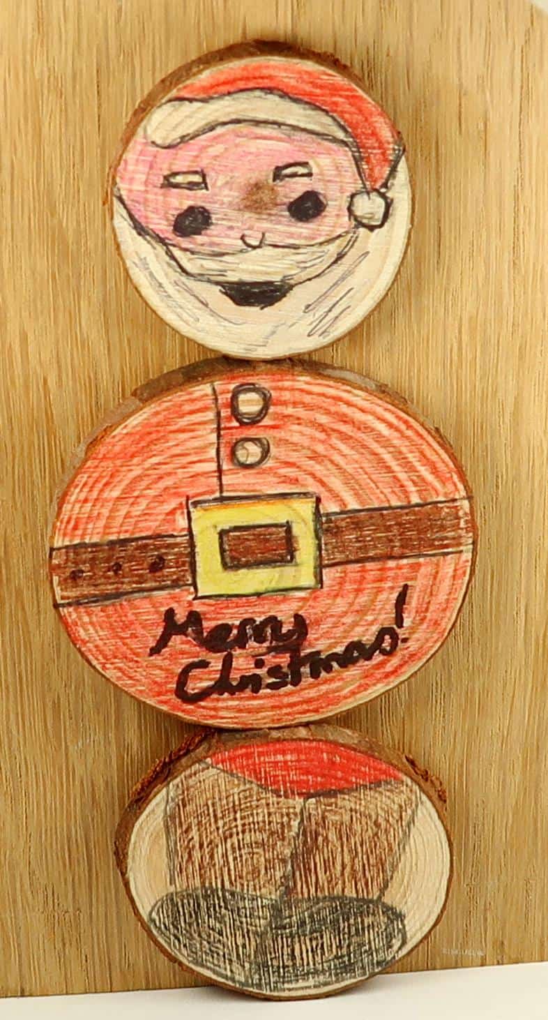decorated wooden slices for christmas 8