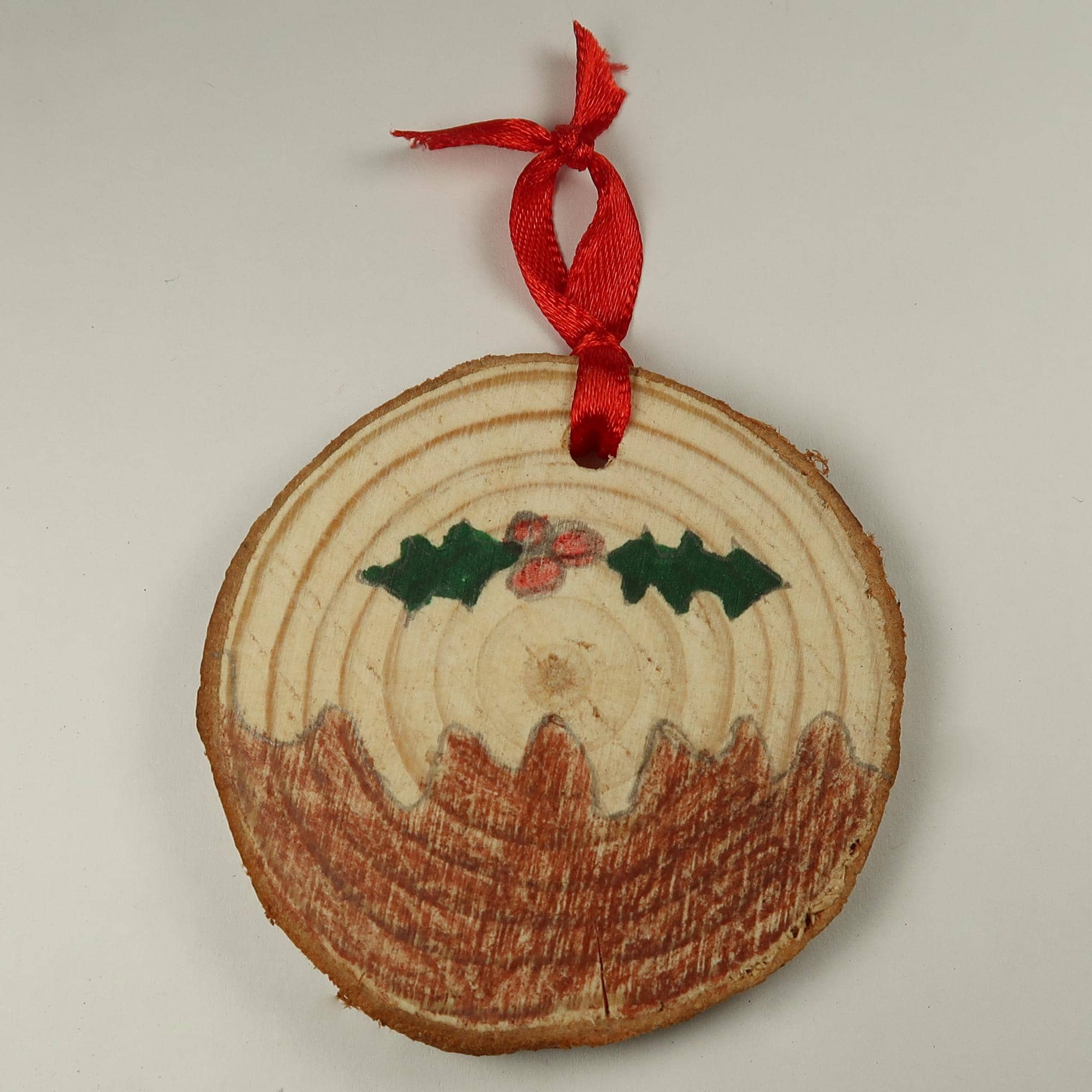decorated wooden slices for christmas 9
