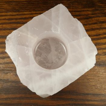 quartz tea light holders (rose)
