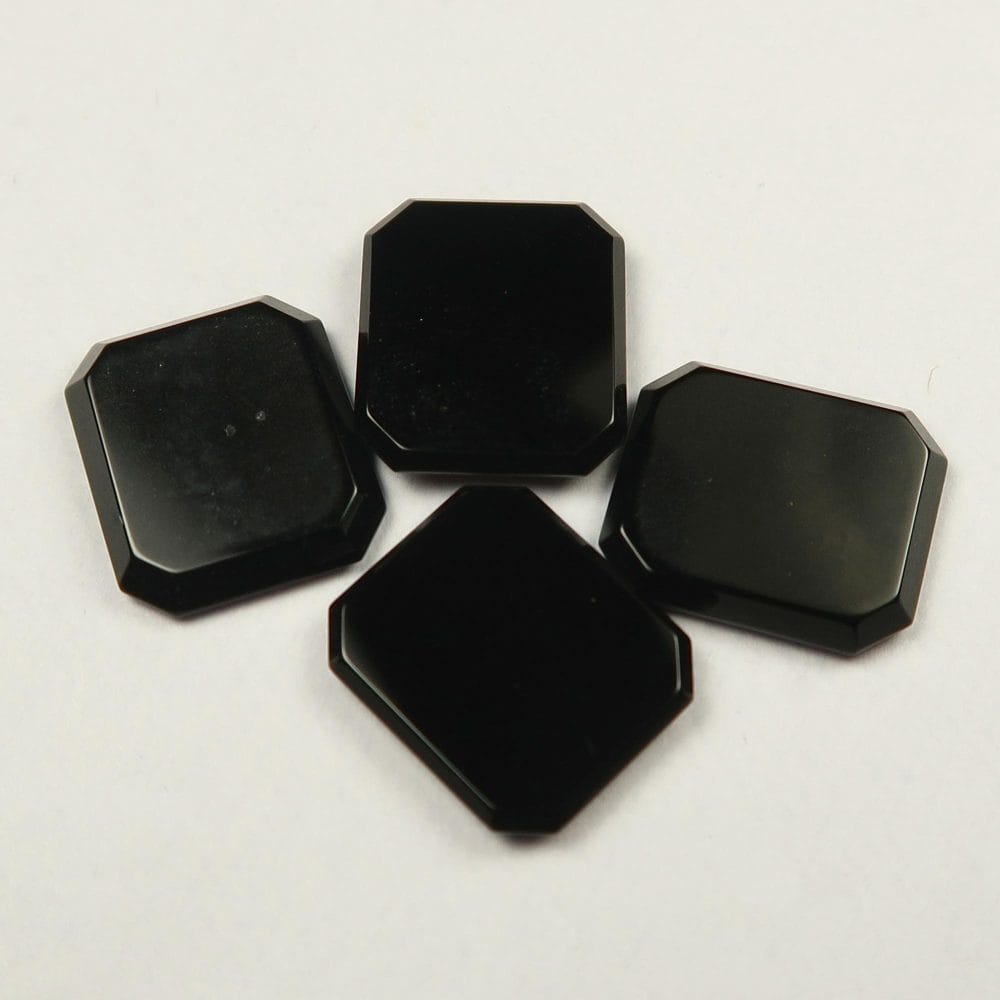 onyx cabochons (black, flat, signet and inlay)