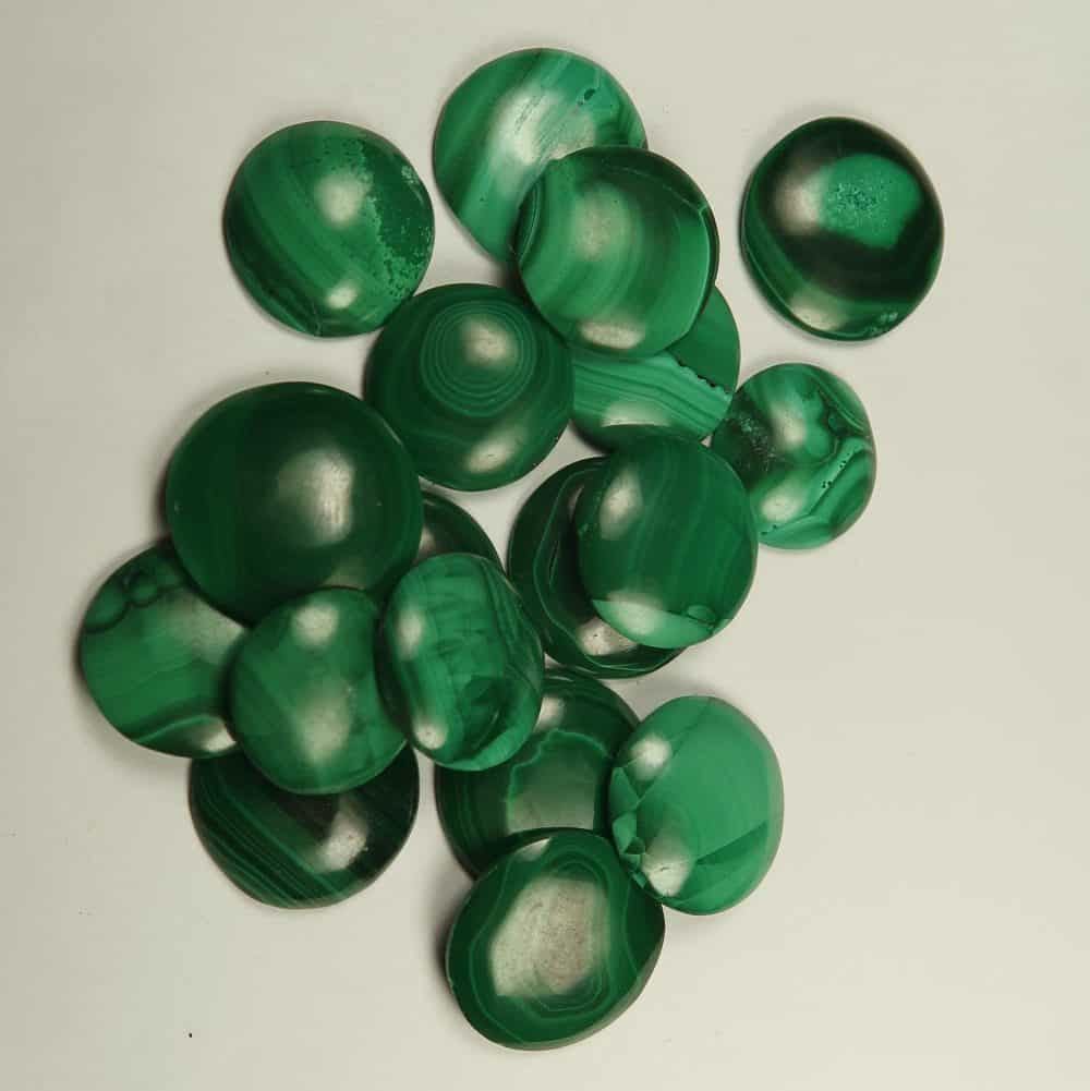 malachite cabochon parcels for jewellery making 1 2