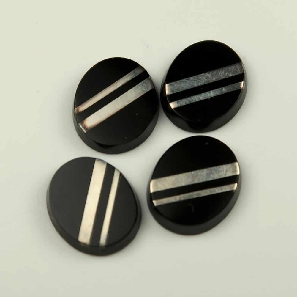 onyx signet cut cabochons with inlay (7)