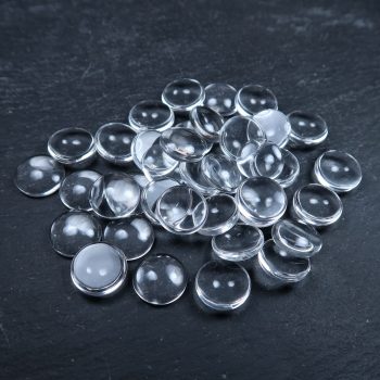 plain glass cabochon tops domed