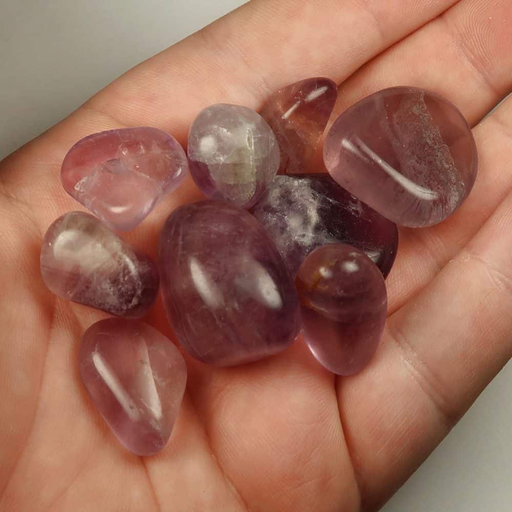 fluorite tumblestones (purple)