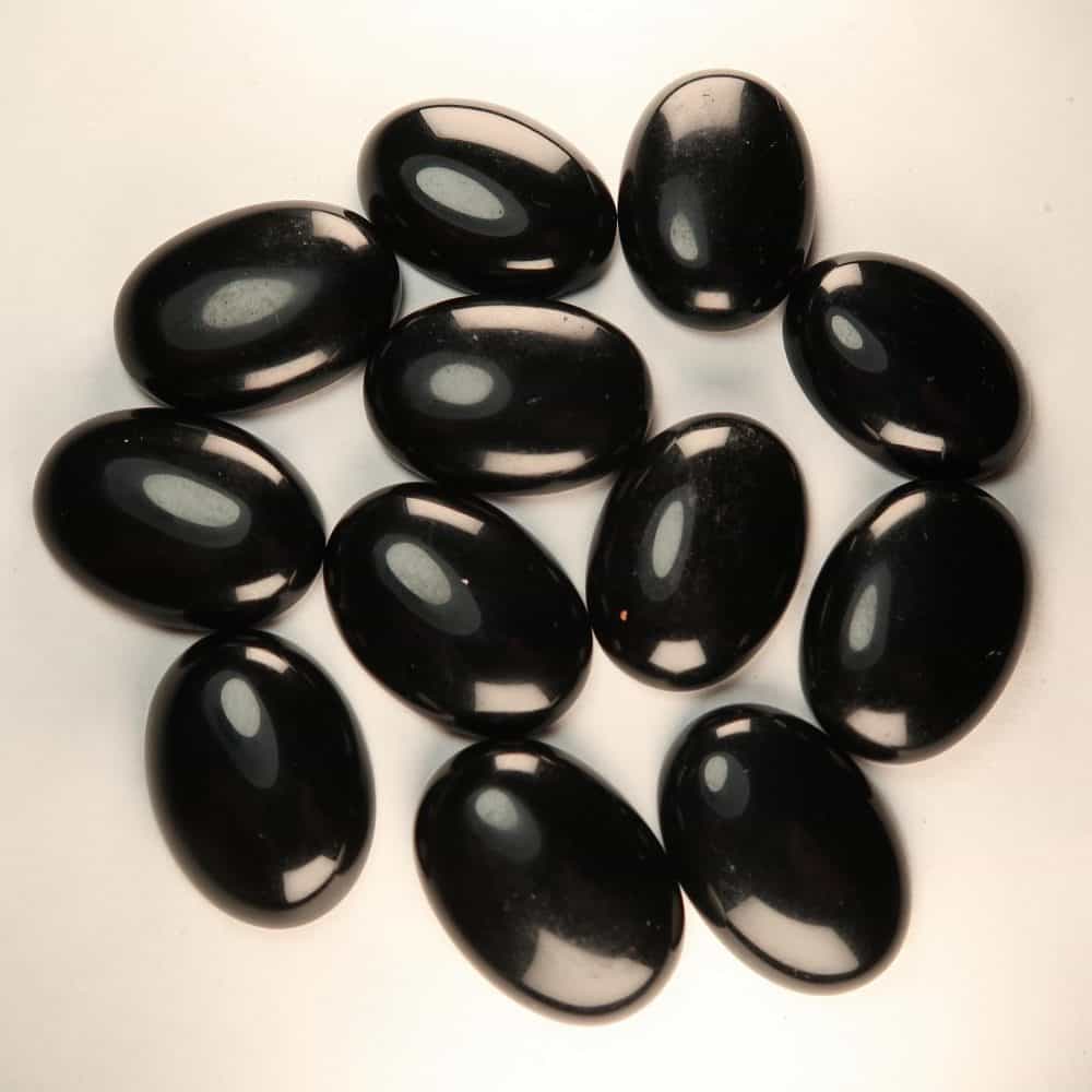 obsidian cabochons (black)