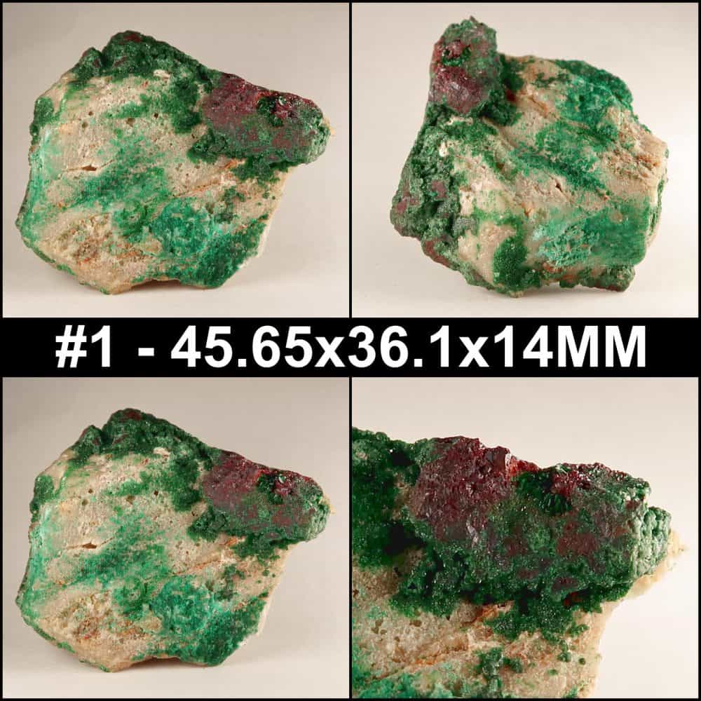 malachite and cuprite mineral specimen from zaire collage