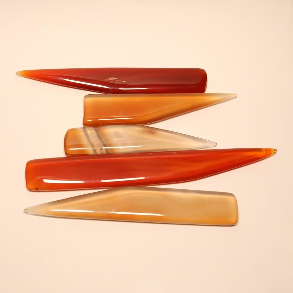 Agate burnishers for jewellery making and leatherworking