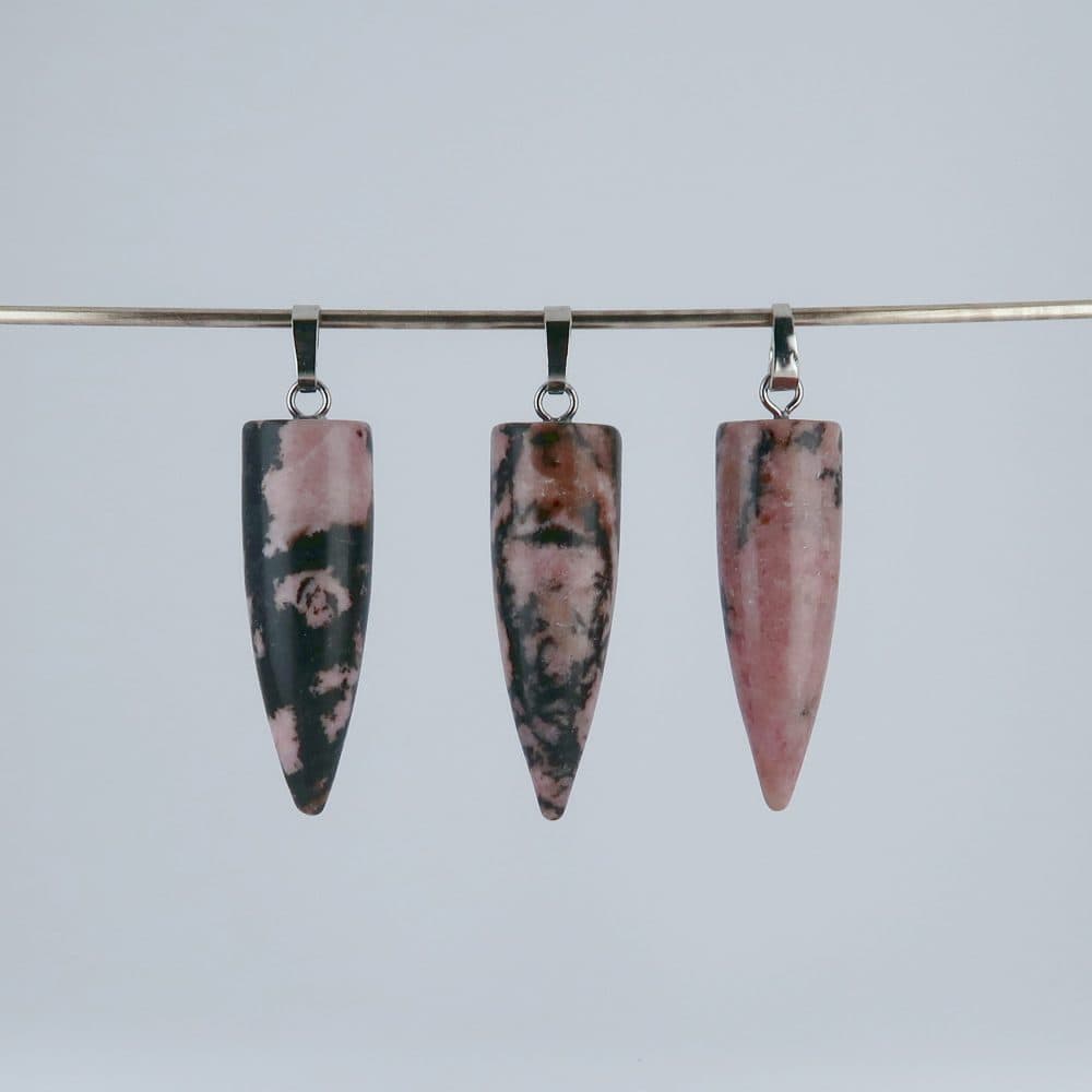 rhodonite pendants