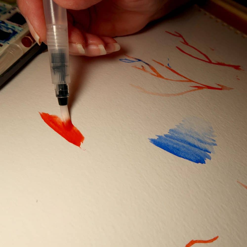 watercolour painting brush pens