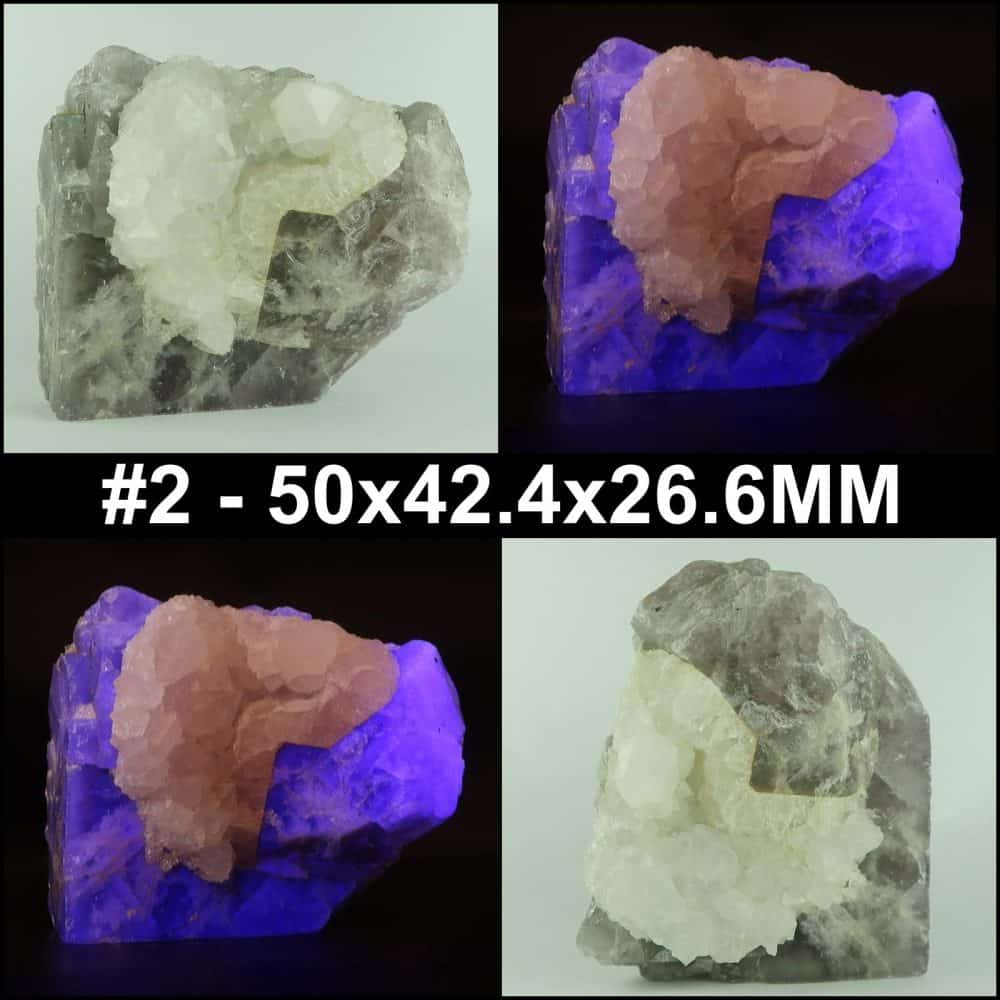 fluorite and calcite specimens