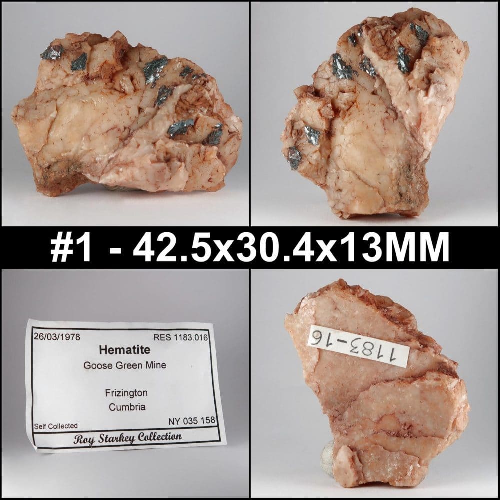 hematite from goose green mine, cumbria, uk