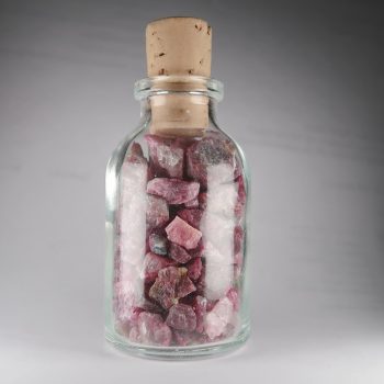 tourmaline chips in bottle (red/rubellite)