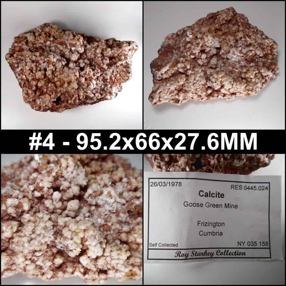 calcite specimen from goose green mine, frizington, cumbria ex roy starkey collage 4