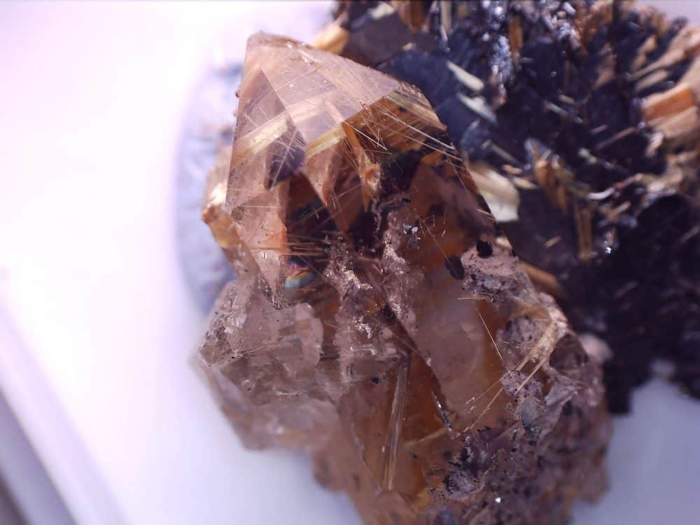 rutile, hematite, and rutilated quartz from novo horizonte, brazil