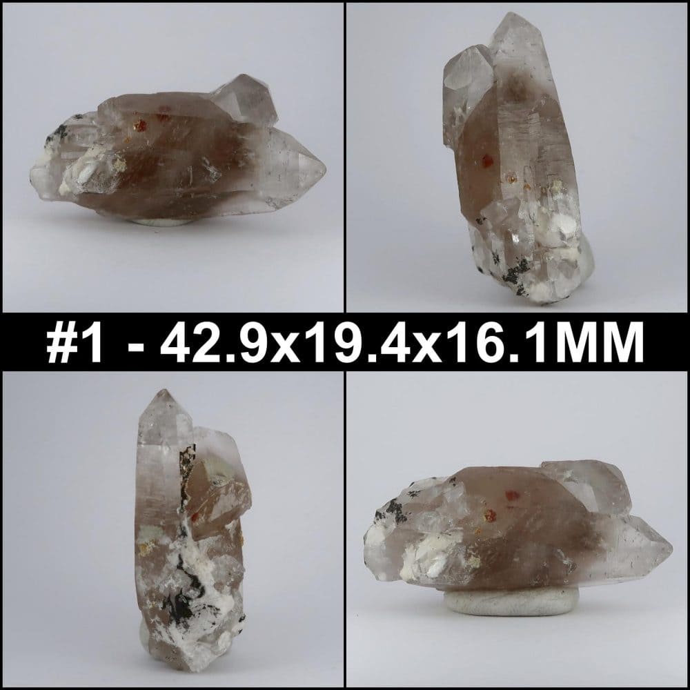quartz with garnet inclusions (smoky)