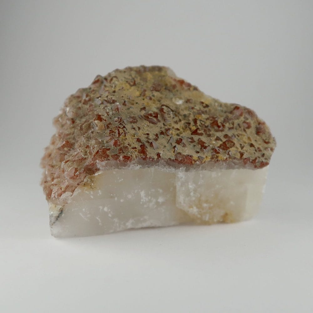hematoid quartz over calcite