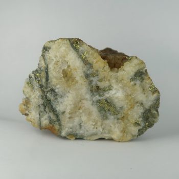 chalcopyrite and quartz from breedon hill quarry, leicestershire, uk
