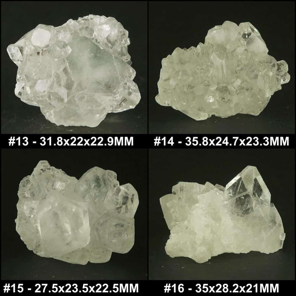 apophyllite crystal clusters from india collage 13 16