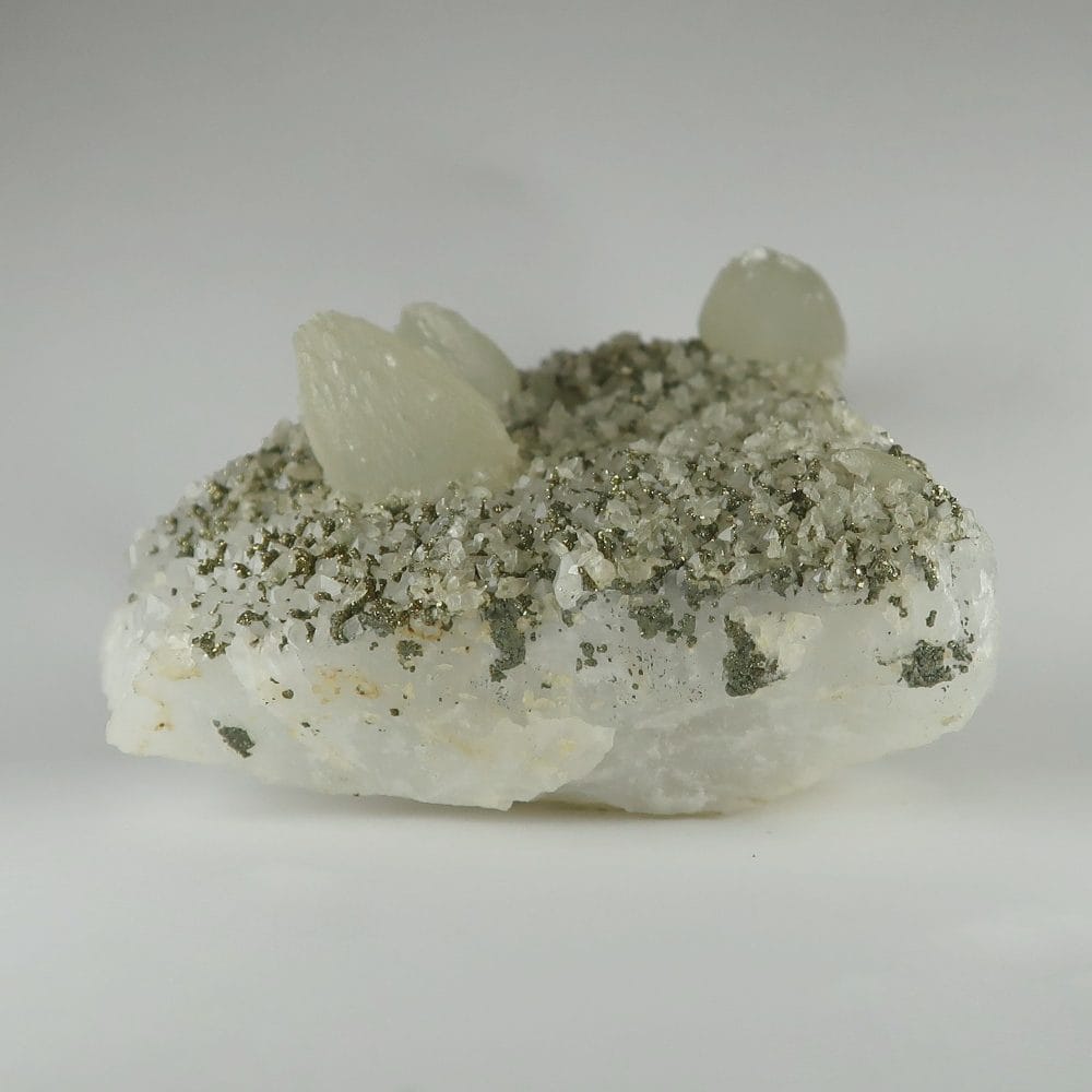 calcite and pyrite from la sirena mine, mexico