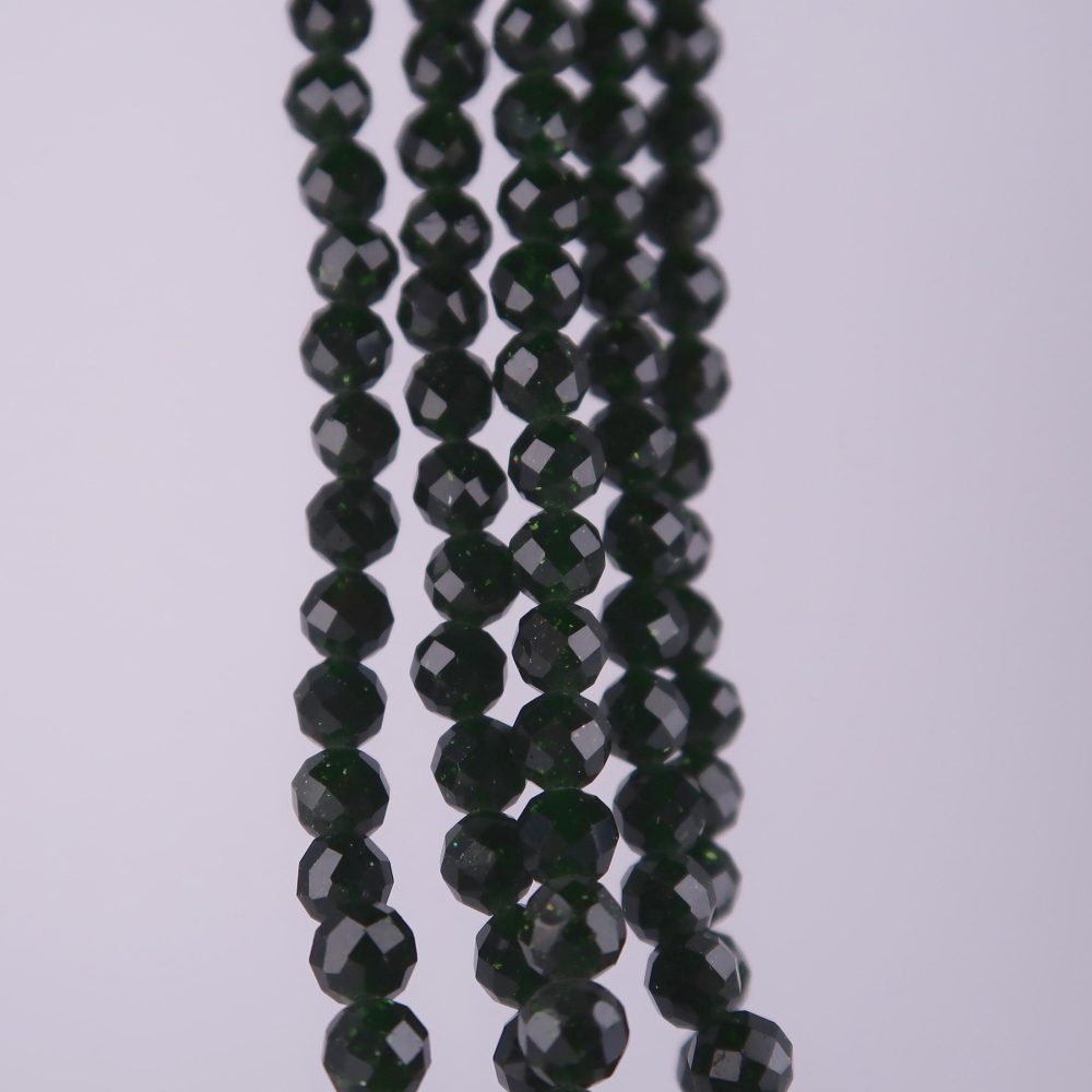 goldstone bead strands (green)