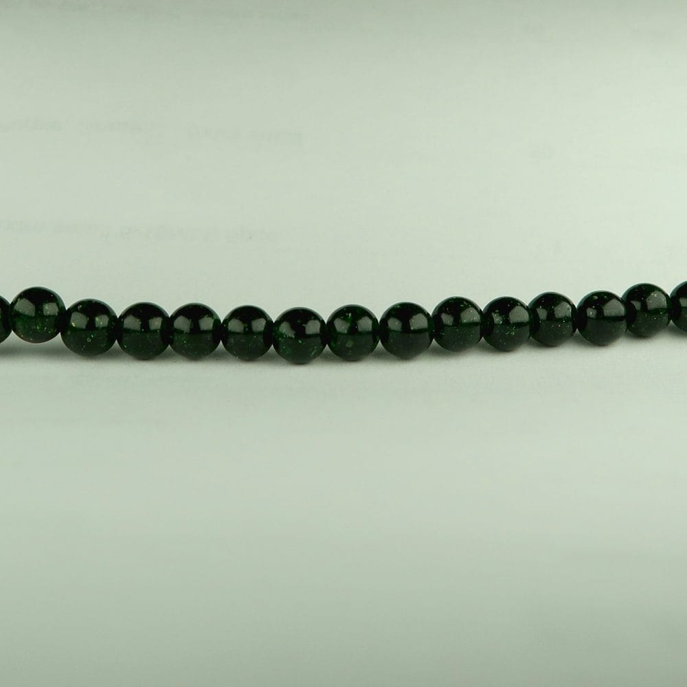 goldstone bead strands (green)