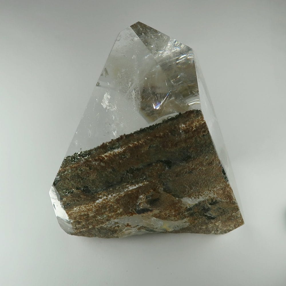 faceted quartz paperweight