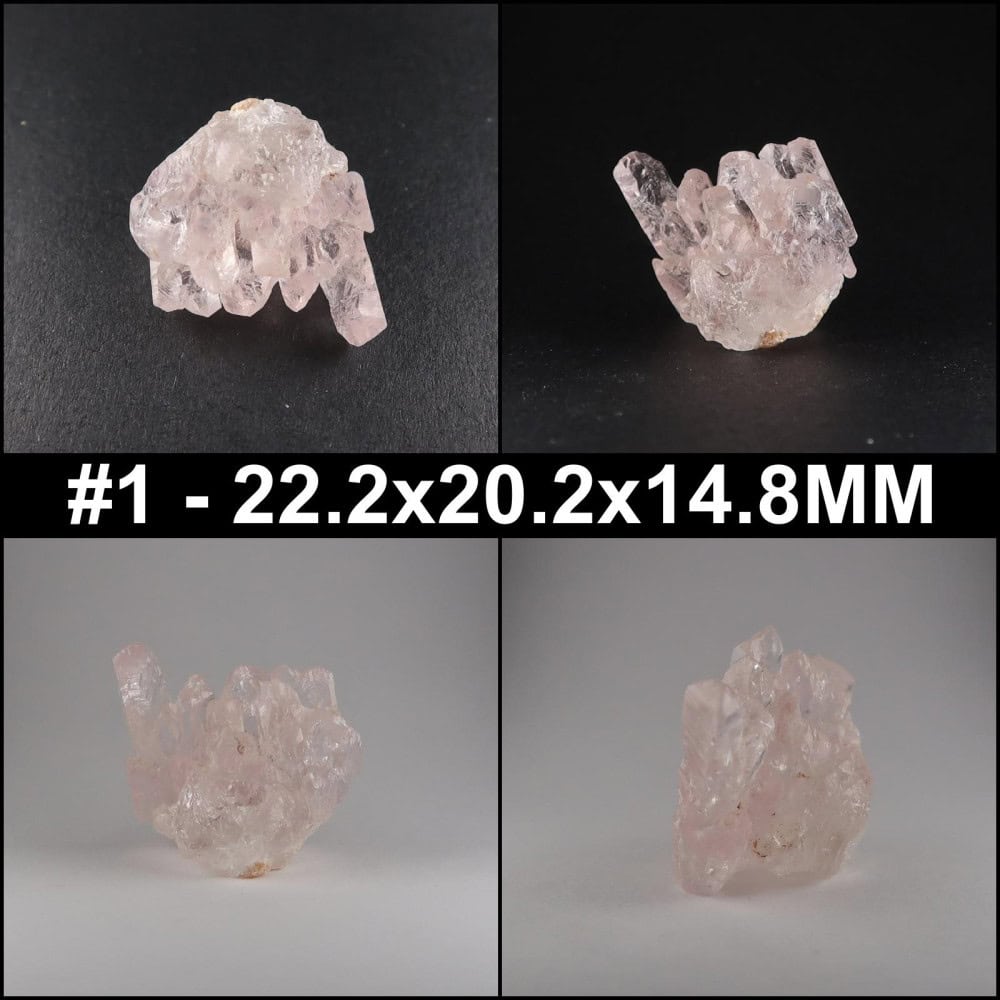 quartz (rose) from regal mine, brazil