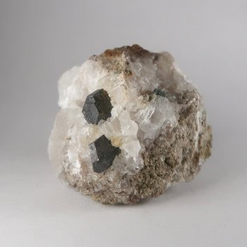 galena in calcite from hildfeld, germany