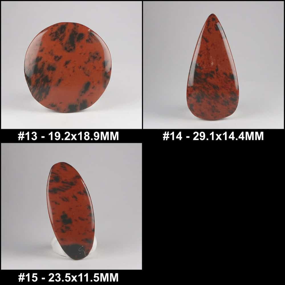 obsidian cabochons (mahogany) (freeforms and parcels)