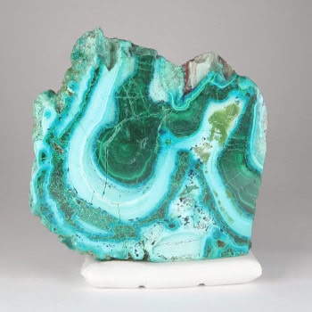 malachite and chrysocolla polished slices