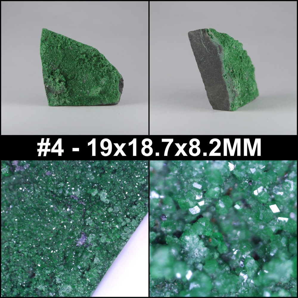 uvarovite garnet specimens from the ural mountains, russia