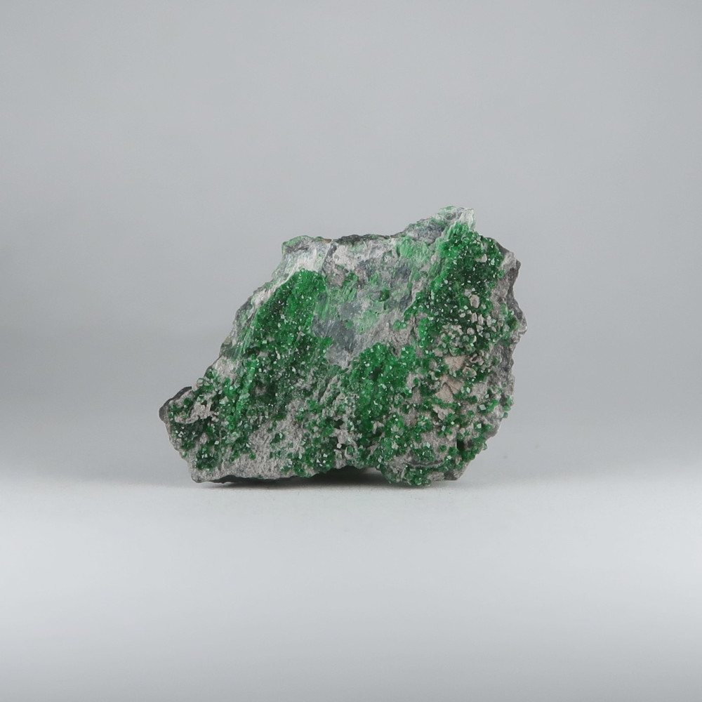 uvarovite garnet specimens from the ural mountains, russia