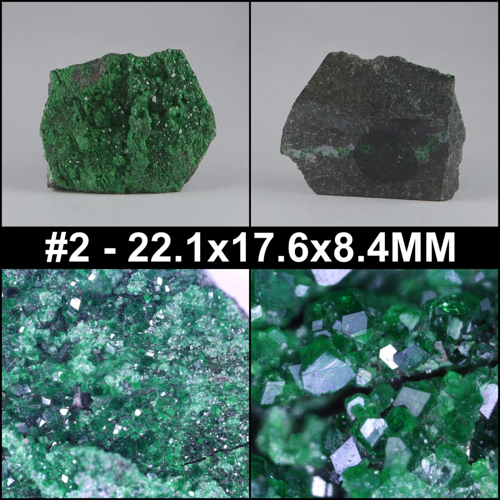 uvarovite garnet specimens from the ural mountains, russia