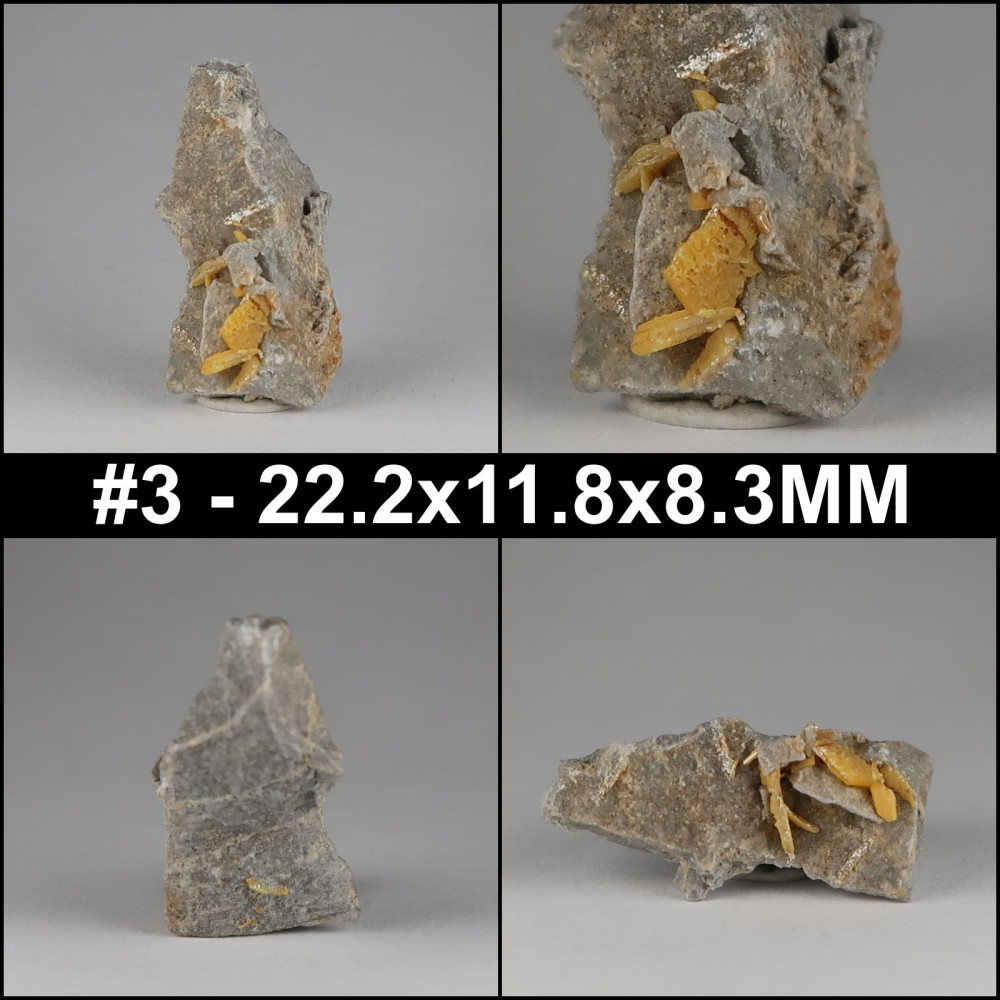 wulfenite from albuñuelas, albuñuelas, provincia de granada, andalucía, spain collage