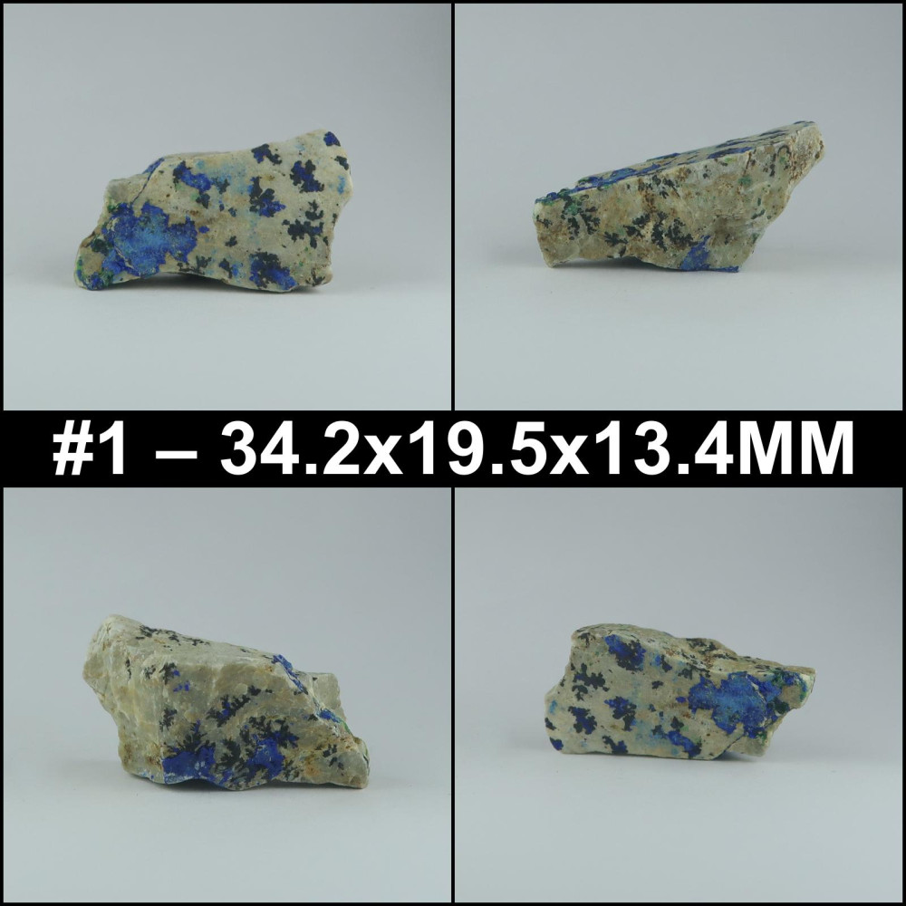 heterogenite and azurite from la encontrada mine, spain