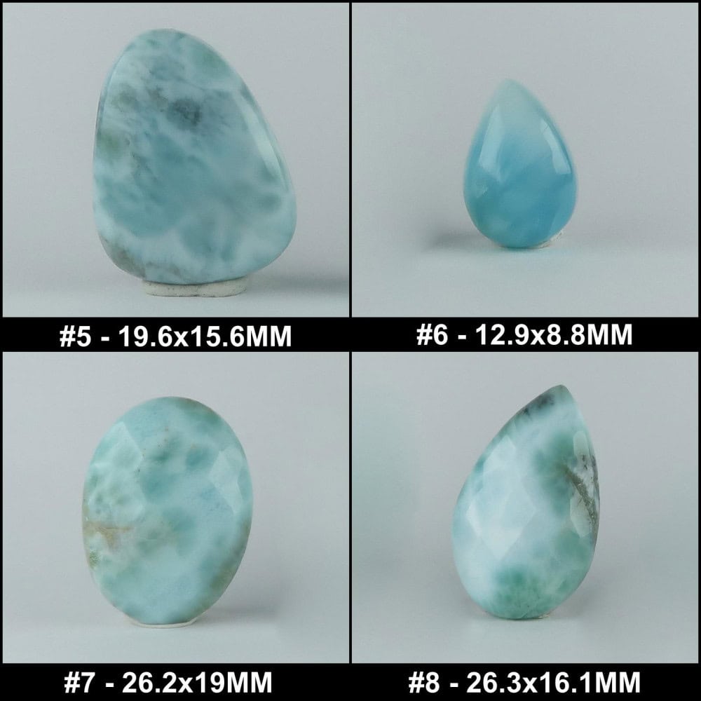 larimar cabochons (freeform)