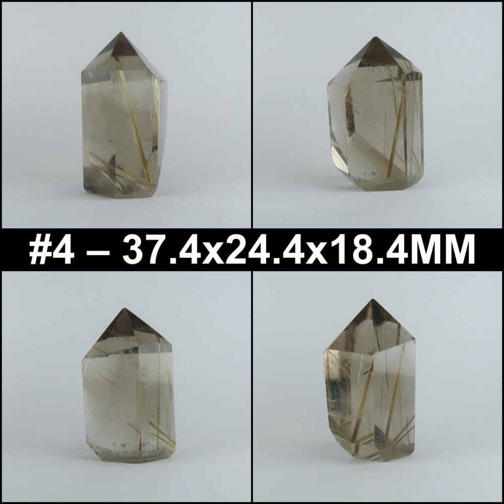 quartz obelisks (rutilated/smoky)