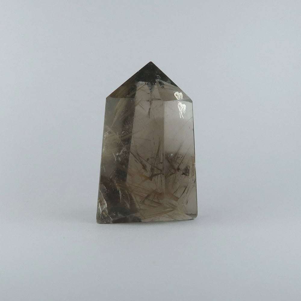 quartz obelisks (rutilated/smoky)