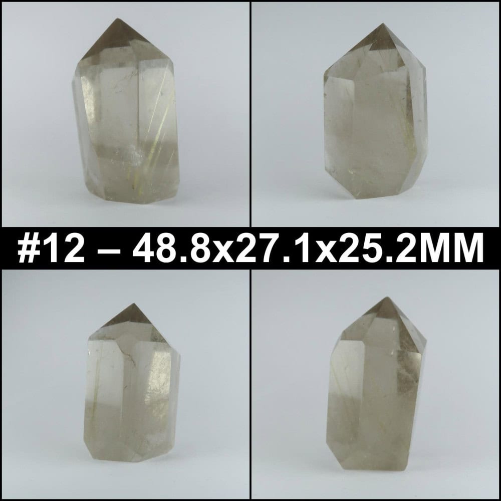 quartz obelisks (rutilated/smoky)